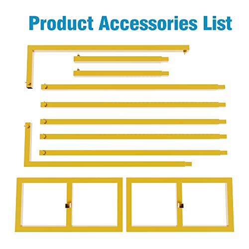 Fomcet 8Ft X 8Ft Backdrop Stand Heavy Duty With Base, Gold Portable Adjustable Pipe And Drape Backdrop Stand Kit, Square Metal Arch Party Frame For Wedding Birthday Parties Banquet Decorations #TOP5