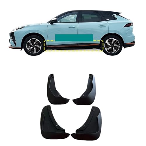 カースタイリング 車用マッドフラップ スプラッシュガード マッドガード マッドフラップ フロント リアフェンダー Forthing Friday Thunder Evolute I-SKY 2024 2025 対応(B)
