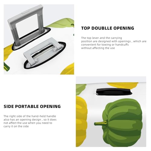 En And Yellow Pumpkins Elastic Travel Luggage Covers Dustproof Scratch-Resistant Suitcase Protector Fit 22-24 Inch3