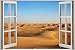 NYJNN efecto 3D ventana vista desierto Sahara pegatina de pared póster personalizado calcomanías de pared 60x90cm