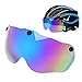 Luzhengyang UV- Resin Goggles Replacement Lens | -UV Scratch- PC Lens | Windproof Eye ion | Removable Lens for Biking Cycling Scooter Triathlon | Men Women Adults Outdoor Sports Gear - Colorful
