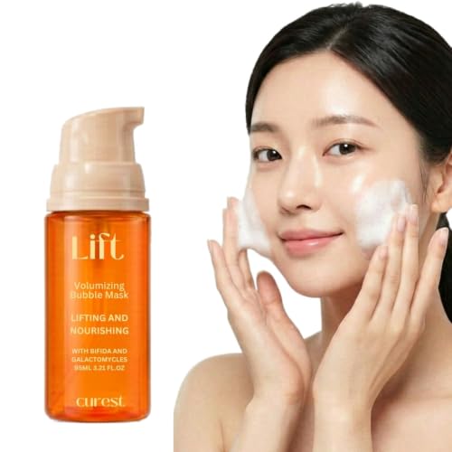 Beejong Curest Micro Bubble Mask - K-Beauty No-Wash Sheet-Free Luminous Glow - Hydrating Skincare Gift Set for Makeup Prep & Refreshing - 100 Uses 3.21oz/95ml (Voluming)