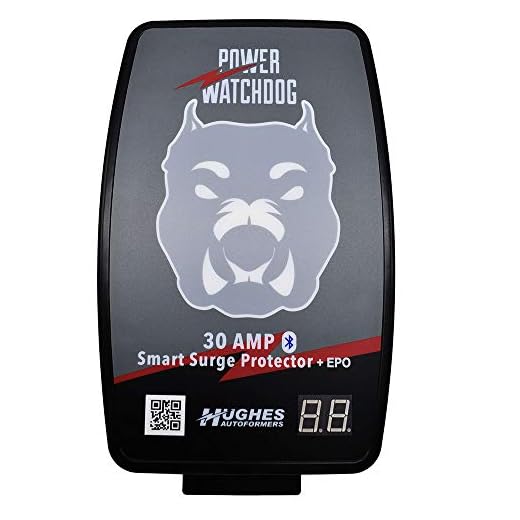 Hughes Autoformers HUGHES AUTO Autoformers PWD30-EPO-H Power Watchdog Smart Bluetooth Surge Protector Plus EPO with Auto Shutoff - 30 Amp Hardwire Version