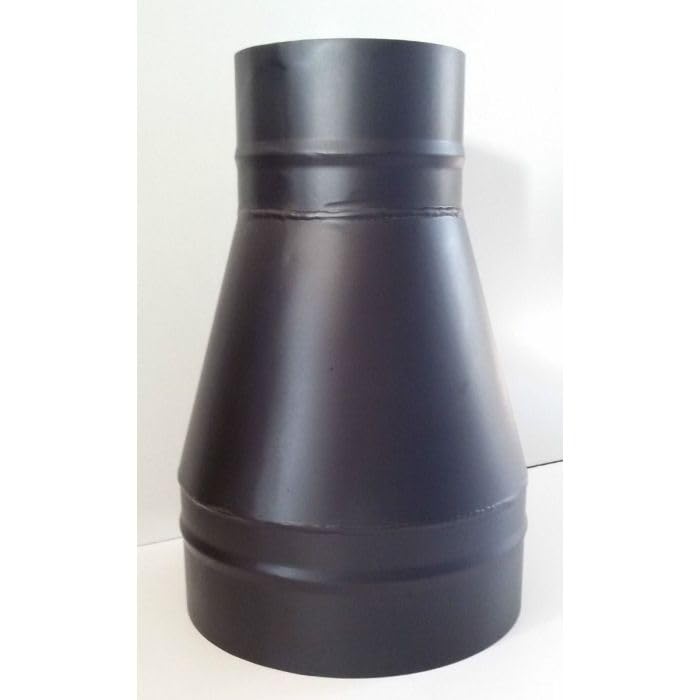 Riduzione/aumento canna fumaria nera - linea legna (Ø 250 F per tubo Inox/ 150 M per tubo Nero)