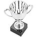 Juvale Silver Award Trophy Cup for Kids Sports, Basketball and Soccer Competitions, 6.3 x 8 x 4 in.