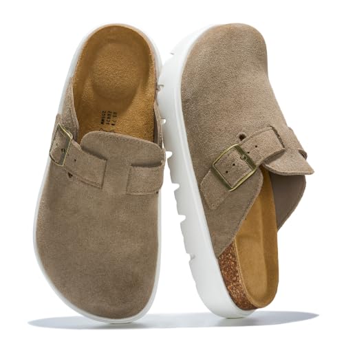 Image of 100% Genuine Leather Platform Clogs for Women - Fall Shoes for Women 2026