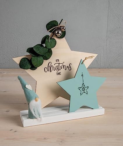 Rayher Set of Three Wood Stars for Crafting and Home Décor, Wood Star Hanging Ornaments - Image 4