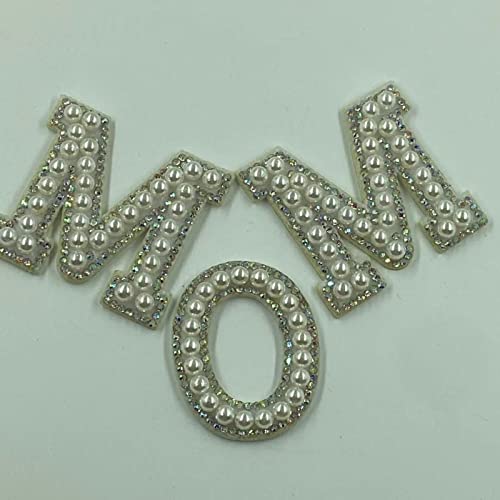 Diy Monograms To Express Your Emotions Pearl Letter Patches Iron On Patch A-Z White Pearl Diy Pearl Rhinestone English Letter Patch Clothes Decor Letter Patch Glitter Alphabet Applique Rhinestone #TOP3