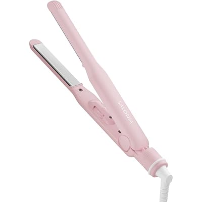 [2023年春夏限定] SALONIA サロニア | ストレートヘアアイロン 【ユニバースローズ】 15mm コテ 海外対応 耐熱ポーチ付き 立ち上げ最短約30 …