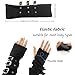 Zaxomum Y2K Punk Buckle Fingerless Arm Sleeves – Gothic Metal Buckle Arm Warmers, Grunge Emo Cosplay Party Accessories