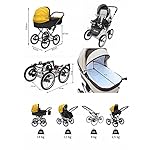 Lux4Kids Retro Kinderwagen Nature One Luftreifen Weide geflochten Weidenkorb Powder Kiss 06 2in1 ohne Babyschale