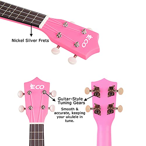 Ieco CA013 Soprano Ukulele Beginner Kit For Kids Adults 21 Inch Ukelele W/Case Strap Tuner Strings Picks thumb #3