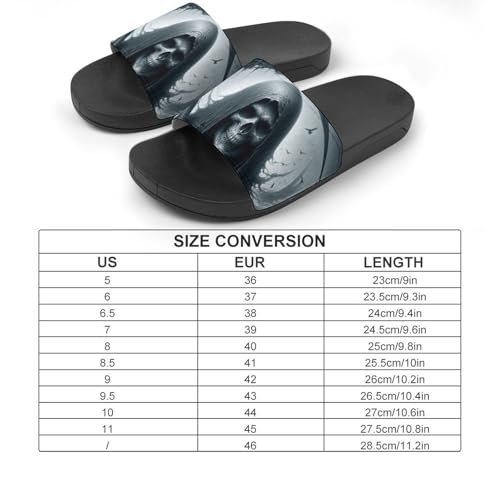 Grim Reaper with Sickle PVC Slippers Sandals for Women Men Open Toe Soft Cushioned Non-Slip Sandal for Indoor Outdoor2