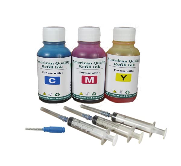 VC Tri Color CMY Dye Ink Refill Kit Replacement for Canon CL276 CL-276XL CL-276 XL CL276XL 276XL 276 XL 276 Ink Cartridge Refill Ink Kit for Canon