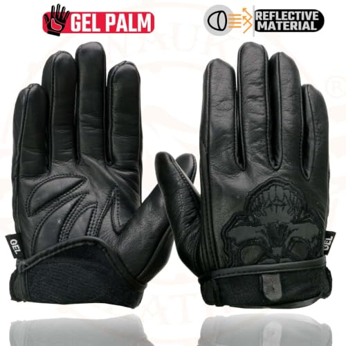 Image of Milwaukee Leather Men's Leather Motorcycle Gloves - Gel Padded Palm, Adjustable Wrist, Riding Gloves - 4X-Large