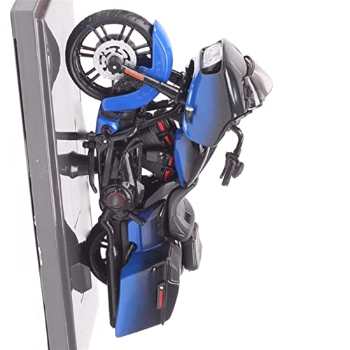 Moto 1:18 Harley Road Glide CVO 2018 en alliage injecté avec direction mobile
