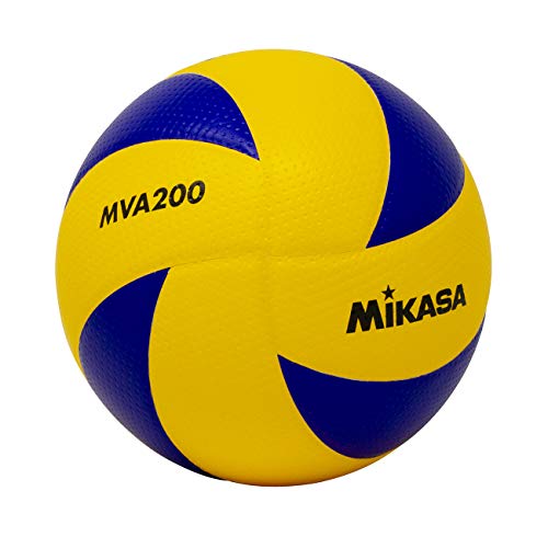 Image of MIKASA MVA200 Synthetic Volleyball, Size One Size, (Blue, Yellow)