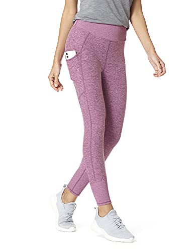 HUE Women’s Active Legging with Wide Waistband and Cell Phone Pocket