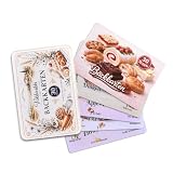 Vikkivikki Backrezepte auf Karten, 30 deutsche Backkarten mit Bildern, wasserdichte Rezeptkarten aus Kunststoff in Metalldose, Backen Geschenk & Backzubehör für Anfänger, Kinder & Hobbybäcker
