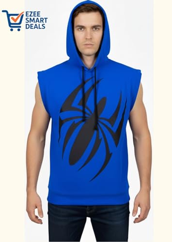 Blue Scarlet Spider Hoodie I Pullover Sleeveless Fashion Hoodie I Casual Wear Hooded4