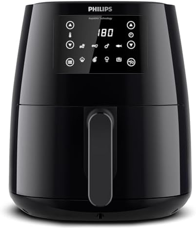 Philips Airfryer 3000 Serisi L - 4,1L, 13'ü 1 arada işlev, 7 ön ayarlı program,%90 daha az yağ, Rapid Air, HomeID tarif uygulaması, sıcak tutma, bulaşık makinesinde yıkanabilir (HD9243/90) - Görsel 1