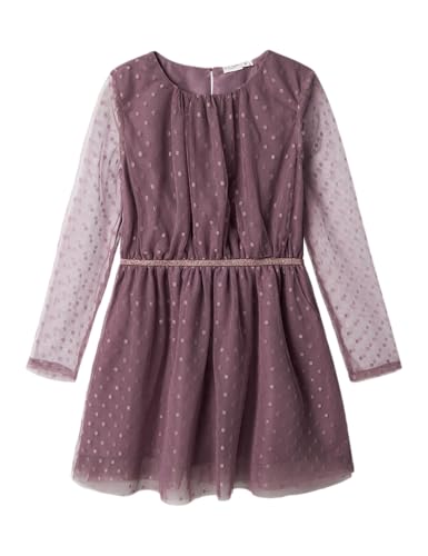 NAME IT Mädchen Nkfvabos Ls Dress Noos Nachtwäsche Set, Arctic Dusk, 140...
