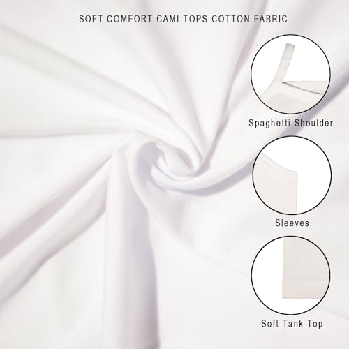 Phedrew 6-Pack Girls' Cotton Tank Tops Stretch Undershirts Soft Basic Camisole4