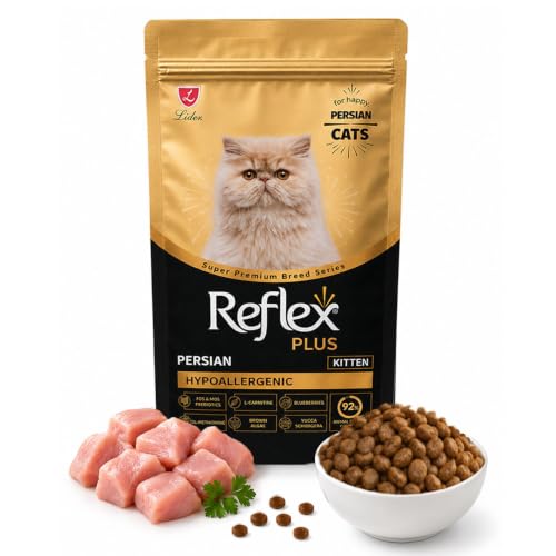 Image of Reflex Plus Persian Kitten Cat Food Hypoallergenic with Chicken | Super Premium Dry Food for Kitten Persian Cats | Hairball Control, Skin & Coat Support, Digestive Health | 1.5 Kg