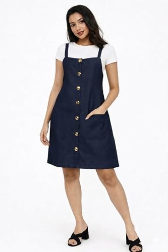 Tripursundari Fashion navy blue denim dress – image 4