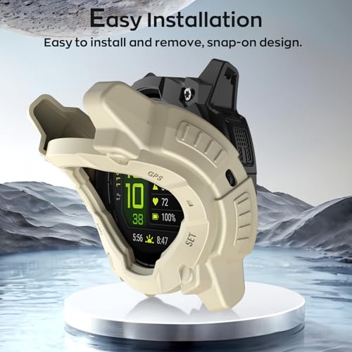 ISABAKE Etui ochronne do Garmin Instinct 3 45mm Miękki zderzak z TPU