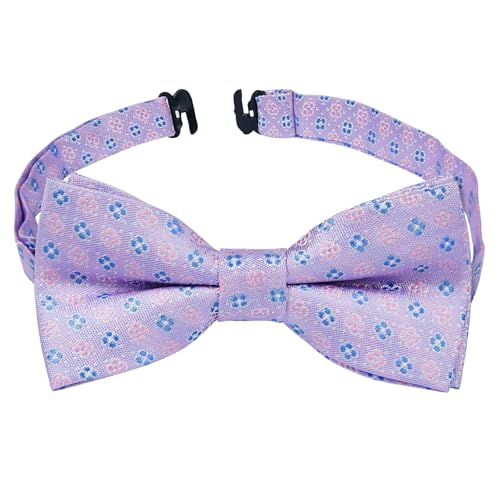 Image of HISDERN Bow Ties for Boys Pre Tied Toddler Bow Tie Adjustable Kids Bowties Clip On Fun Patterned Bowties for Wedding Party