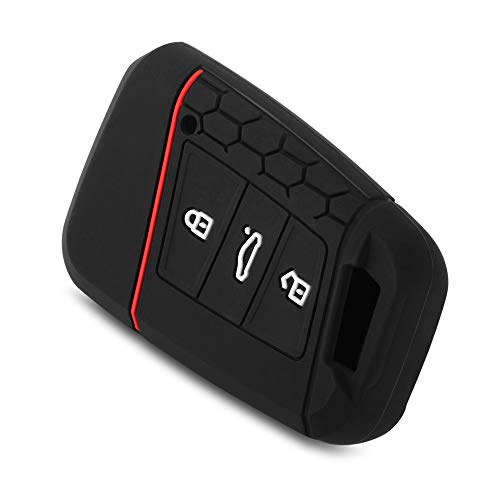 Silicone Car Key Cases for Volkwagen VW Passat B8 Golf Gte Jetta Skoda Superb A7 Kodiaq 3 Buttons Remote Fob Key Cover Keychains