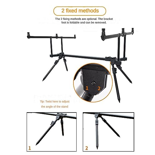 Tiandirenhe Adjustable Retractable Carp Fishing Rod Stand Holder, Fishing Rod Pod Carp Stand with 3 Bite Alarms 3 PCS Bait Swinger Tackle Set Accessories by Tiandirenhe - Image 5