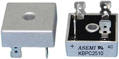 (Pack of 2pcs) ASEMI KBPC2510 Metal Case Rectifier Bridge Diode 1000v 25amp for Elevator/Air-Conditioner…