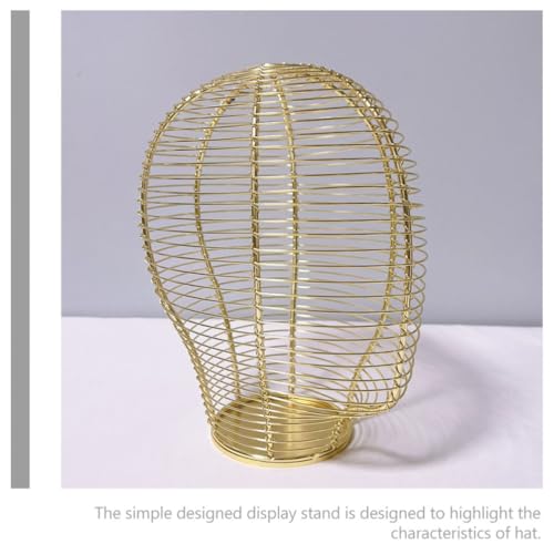 Support casquettes en métal doré pour présentation et rangement sur table - 4
