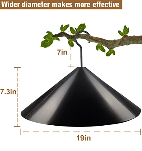 image for Garbuildman Squirrel Baffle for Bird Feeder Pole, Outside Hanging Moun