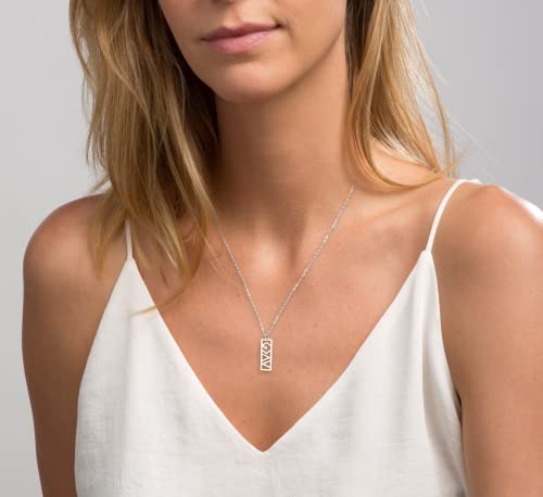 God Is Greater Than The Highs And The Lows Necklace, Christian Religious Inspirational Gift For Women, Sterling Silver Pendant Necklace, Birthday Christmas Gift For Mom Sister - Vertical (Cg865N). #TOP1