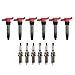 TRQ Ignition Coil & Spark Plug Kit 12 Piece Compatible with 2008-2012 Land Rover LR2 2007-2016 Volvo S60 2007-2016 S80 2015-2016 V60 2008-2010 V70 2010-2016 XC60 2008-2015 XC70 2007-2014 XC90