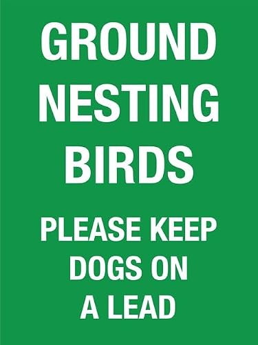 Xewazd A1135 Retro 8"X12" Aluminum Tin Sign - Ground Nesting Birds (Please Keep Dogs On A Lead) Vintage Style, Wall Art Decor