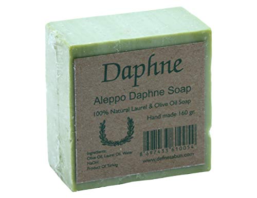 Aleppo Soap Bar - Handmade - 100% Pure Natural, Vegan with Olive Oil & Laurel, 5.6 oz Each Bar (1 Bar)