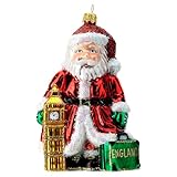  Holyart Babbo Natale Inglese Big Ben addobbo Albero Natale Vetro soffiato