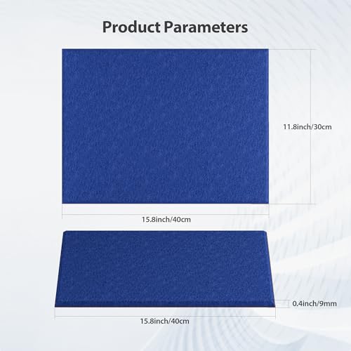 Image of 12 Pack Rectangle Acoustic Panels Self Adhesive Sound Proof Foam