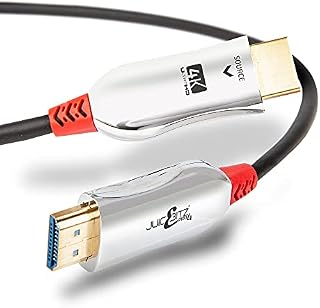 JuicEBitz® 4K Fiber Optic HDMI Cable [3M Lead]-Ultra High-Speed 18Gbps v2.0b AOC Cord Supports 4K@60Hz, 4:4:4, 3D/4K HDR HDCP 2.2, Video UHD 2160p 1080p Roku Xbox One PS5 PS4 Pro Sky Q HD Gaming PC