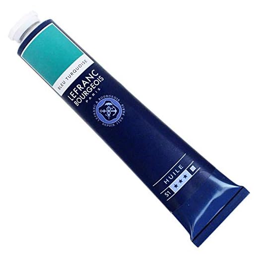 Lefranc & Bourgeois Fine Oil Pintura al Óleo, Azul (Turquoise Blue), 150 ml