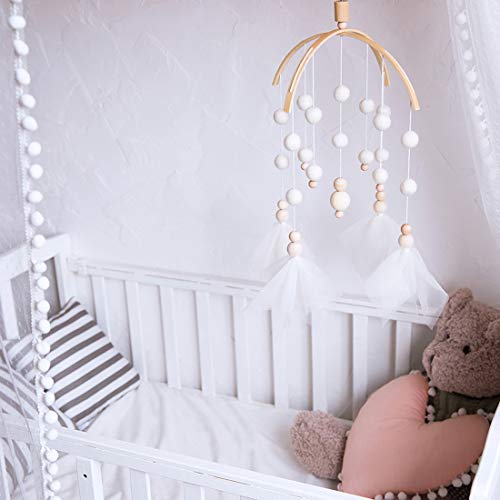 Baby Mobile 100% Felt Ball Bed Bell Mobile Crib Jewelry Creative Pendant Toy Wooden Wind Chime Nursery Decoration #TOP1