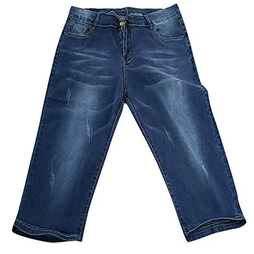 Zoojinfar Womens Denim Skinny Cuffed Capris Ripped Boyfriend Jeans Cute Distressed Denim Pants Stretch Shorts Cropped Jeans #TOP17