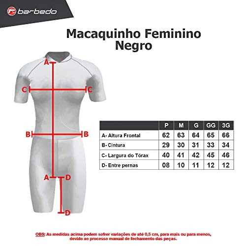 Macaquinho Deciclismo Feminino Barbedo Negro