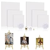【Regalo para el pintor】Lienzo ideal para diseñar usted mismo para principiantes, artistas aficionados y pintores profesionales. El lienzo en blanco se puede personalizar para manualidades, obras de arte y pintura. Una vez hecho esto, se pueden usar para decorar su hogar.