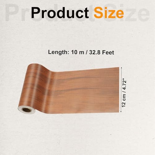 Image of PATIKIL Wood Grain Tape 4.7 inch x 32 ft, Self-Adhesive Wood Texture Repair Tape Realistic Wooden Effect Patch for Furniture Cabinets Floor Walls, Grain