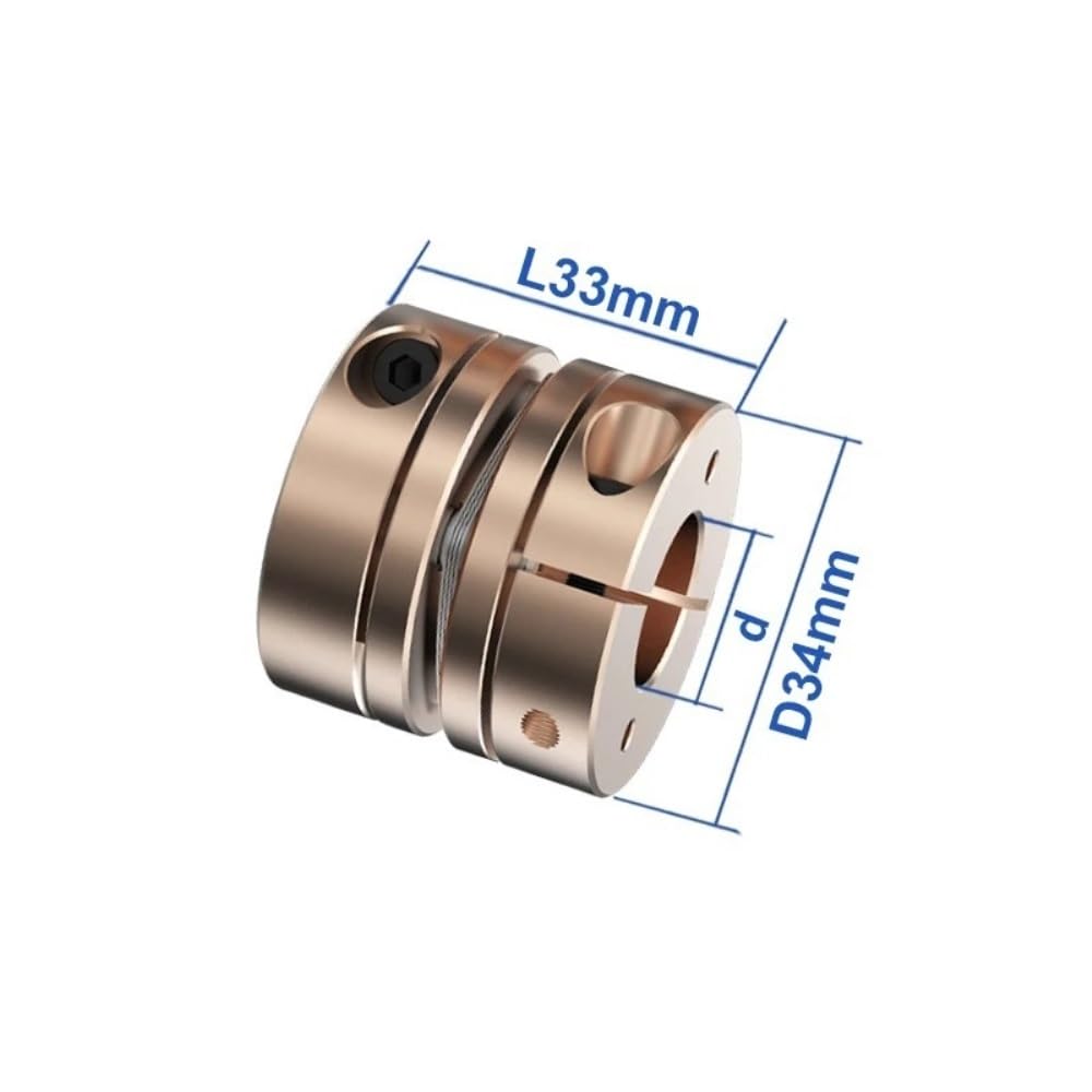 Flexibel Anschluss 1 stücke D34 L33 Servo Schrittmotor Kupplung 5mm bis 16mm Welle 34mm Durchmesser 33mm Länge Einzel Membran Flexible Koppler Klemmung Ausfahren(6mm to 6mm)